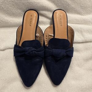 Serra Women's Navy Suede Mules